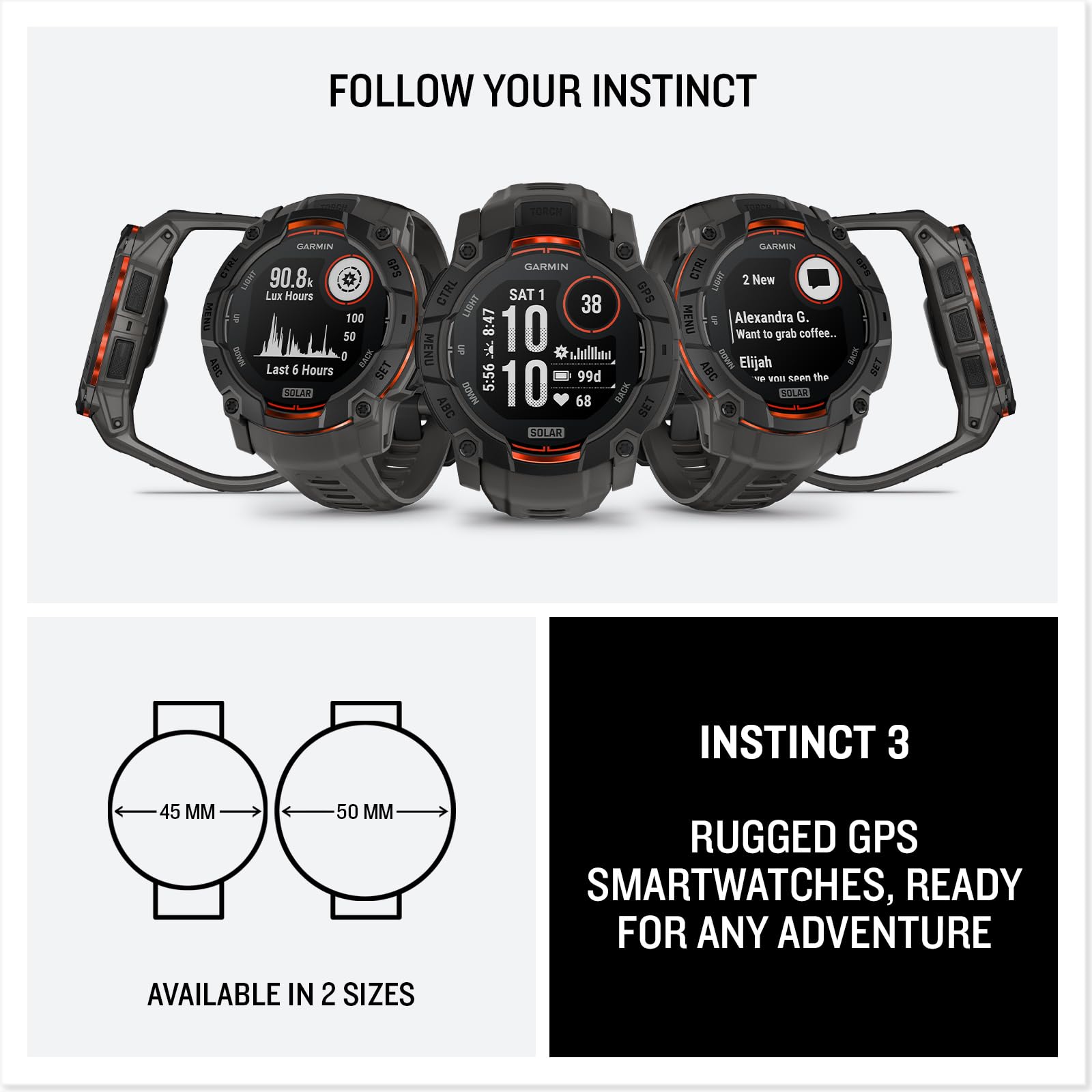 Instinct 3 Solar Smartwatch