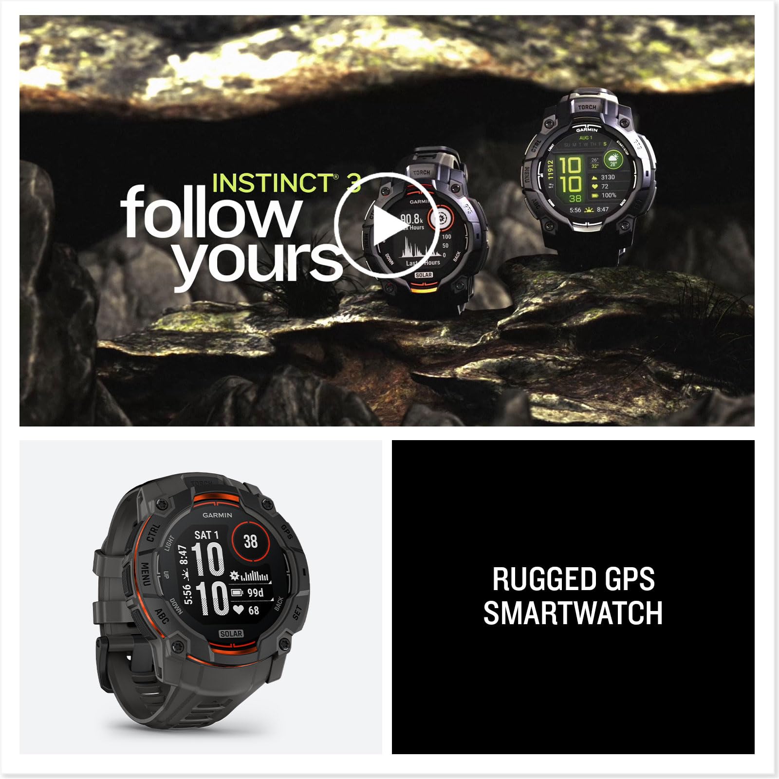 Instinct 3 Solar Smartwatch